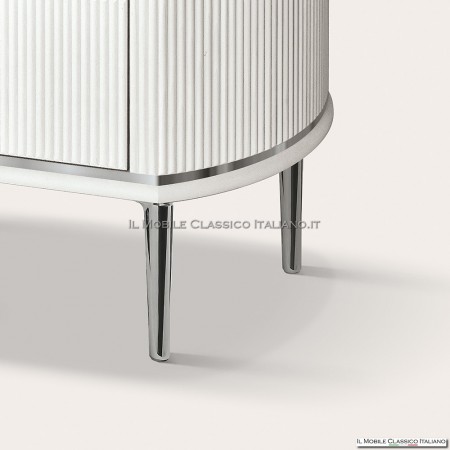 Piede metallico argentato