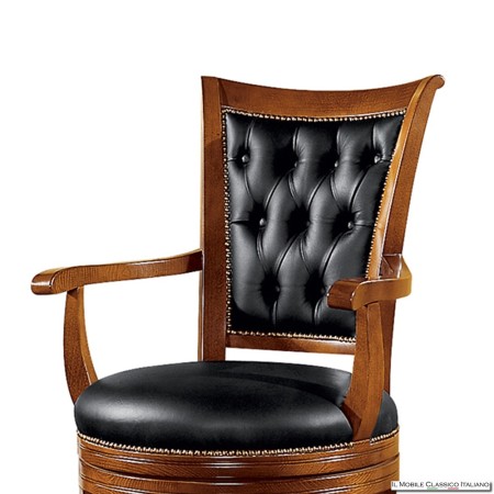 Sedia girevole per ufficio in pelle