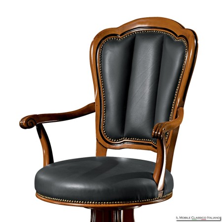 Sedia da ufficio girevole in pelle