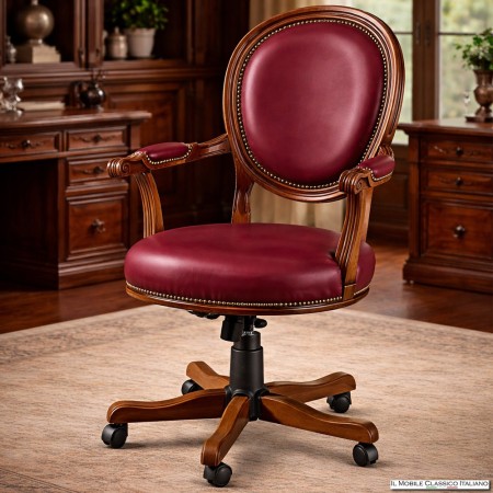 Sedia da ufficio con ruote imbottita