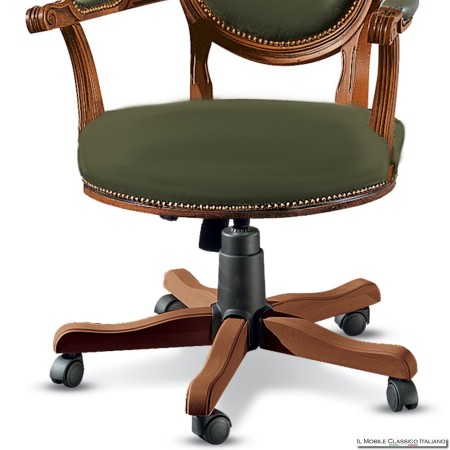 Sedia da ufficio con ruote imbottita