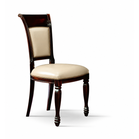 Sedia imbottita in pelle classica 4 + 2 pezzi