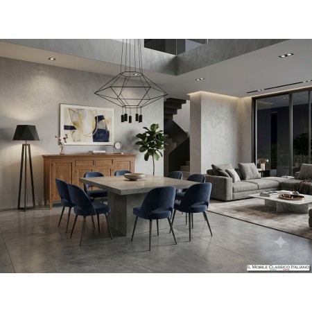Empire-Stil-Glaube 200 cm mit dekorativen Inlays