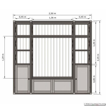 Libreria in legno classica