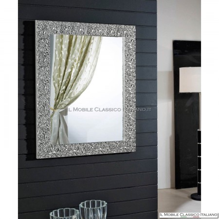 modern silver mirror