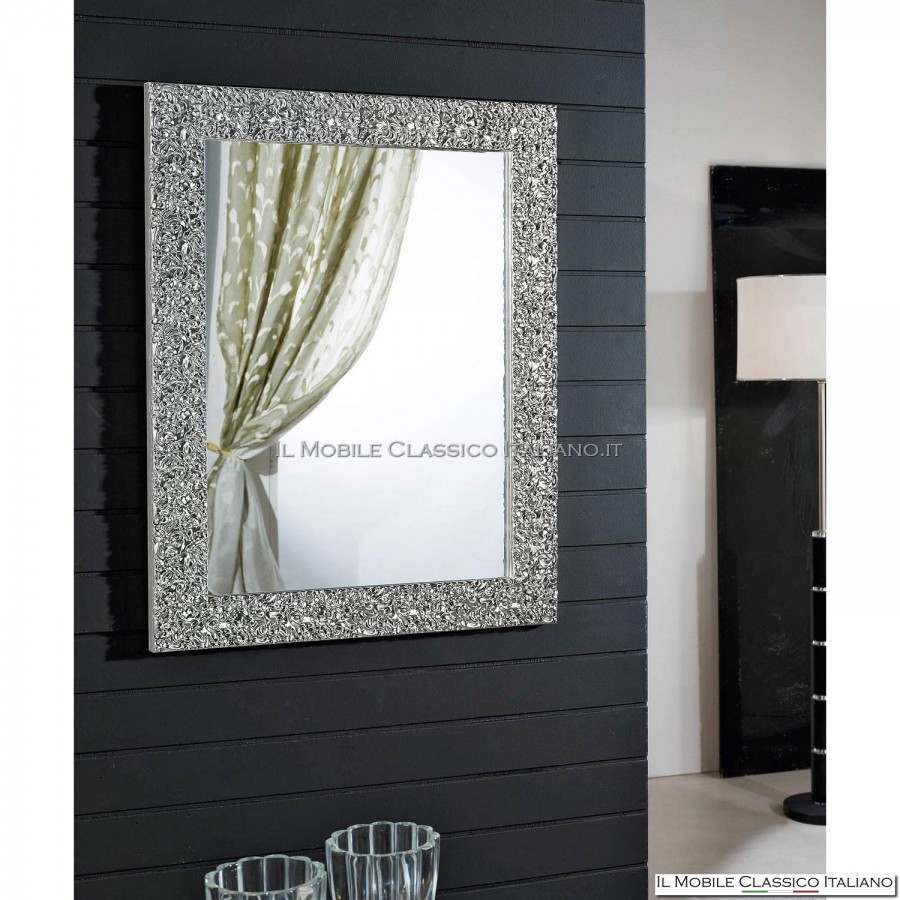 modern silver mirror