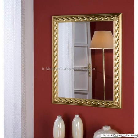 rectangular mirror with golden frame