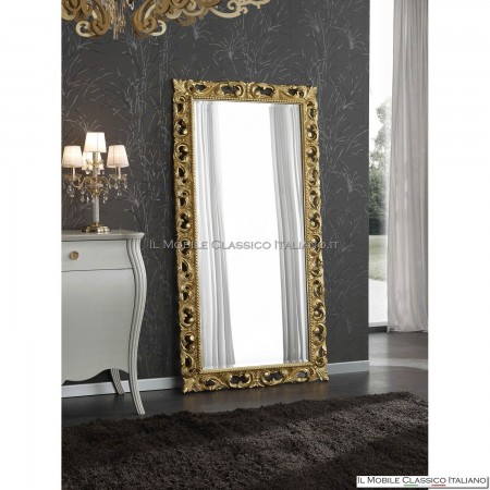 Baroque rectangular floor mirror