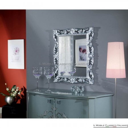 handcrafted rectangular baroque mirror