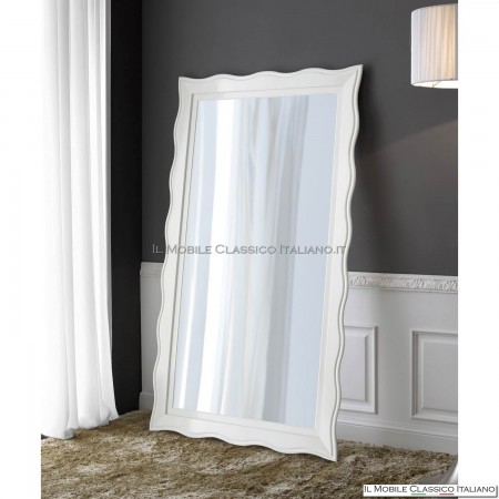 White wavy modern mirror