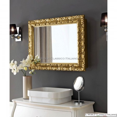 Specchiera specchio rettangolare con contenitore cod. 70684