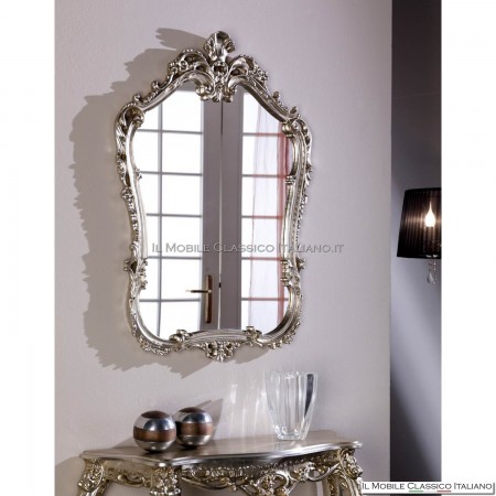 baroque silver leaf mirror