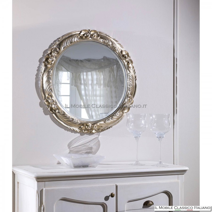 round carved baroque mirror round carved baroque mirror