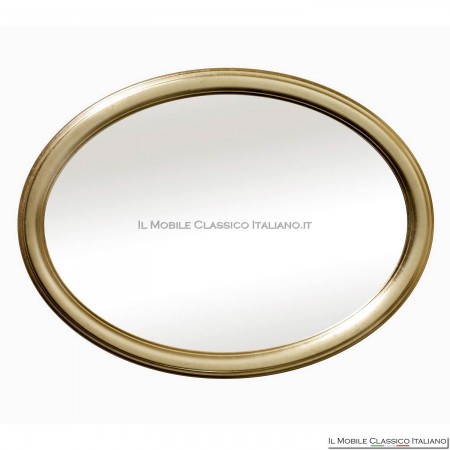 Entrance mirror in gold or silver leaf