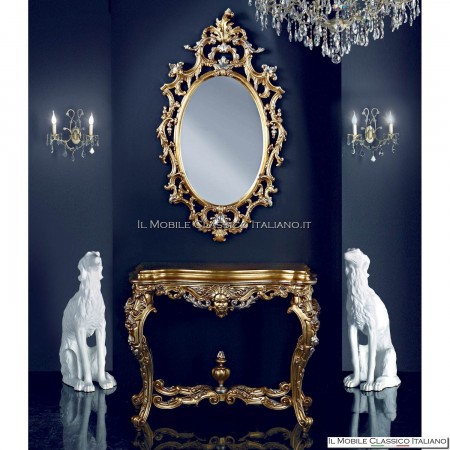 Espejo ovalado con tallas