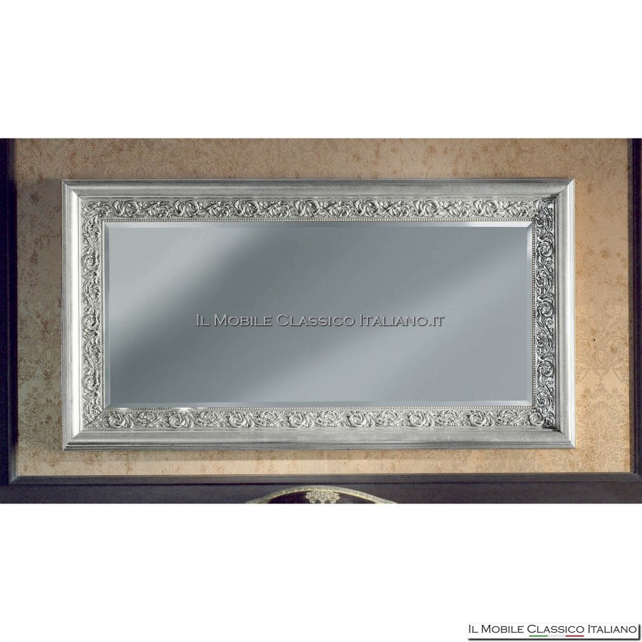 Espejo barroco rectangular con marco tallado cod. 1060 Espejo barroco rectangular con marco tallado cod. 1060