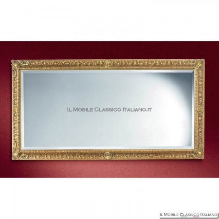 Rectangular baroque mirror with carved frame cod. 1171
