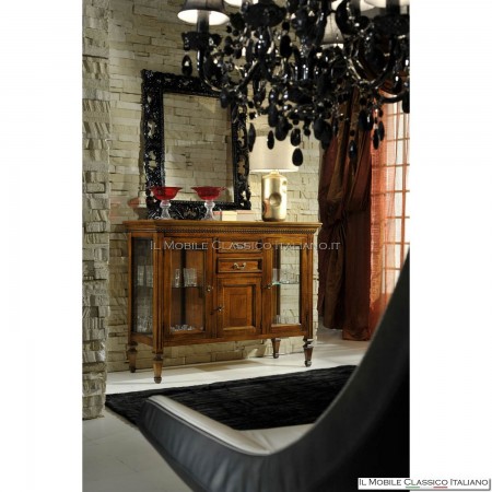 credenza vetrina classica ciliegio
