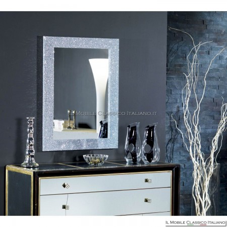 mirror with glitter frame