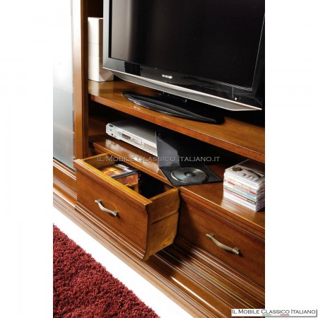 Mueble equipado, estantería, mueble TV liso 0777