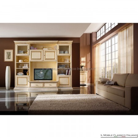 Ausgestattete Wand, Bücherregal, TV-Ständer 0782 / F