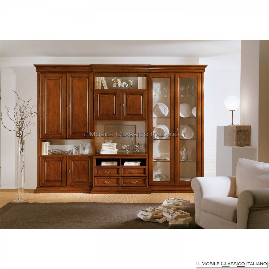 Parete attrezzata, libreria, porta tv 0731/B