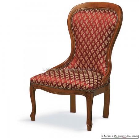 Upholstered solid wood armchair art. 110