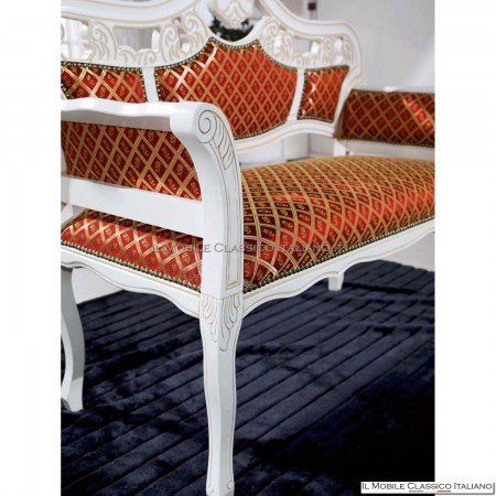 Upholstered bench in solid wood art. 251