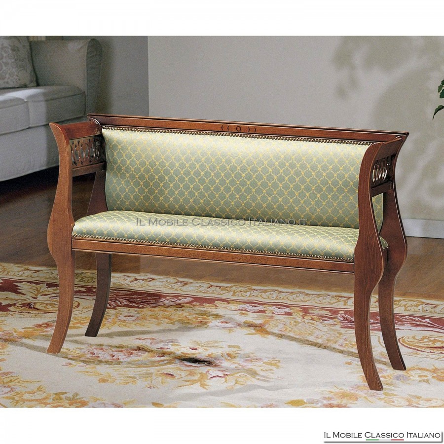 Upholstered bench in solid wood art. 164