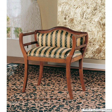 Gepolsterter Sessel aus Massivholz art. 196