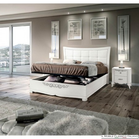 Comodino 2 cassetti con decoro art. 4615