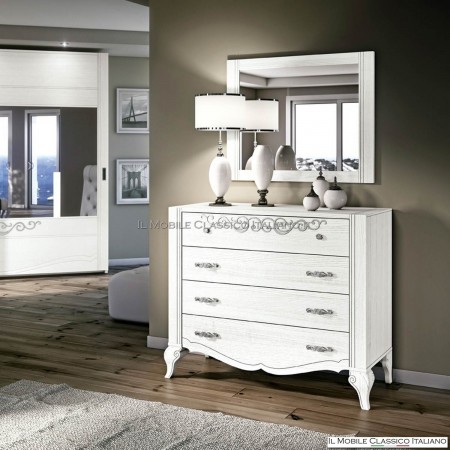 Commode 4 tiroirs avec décoration art. 4620