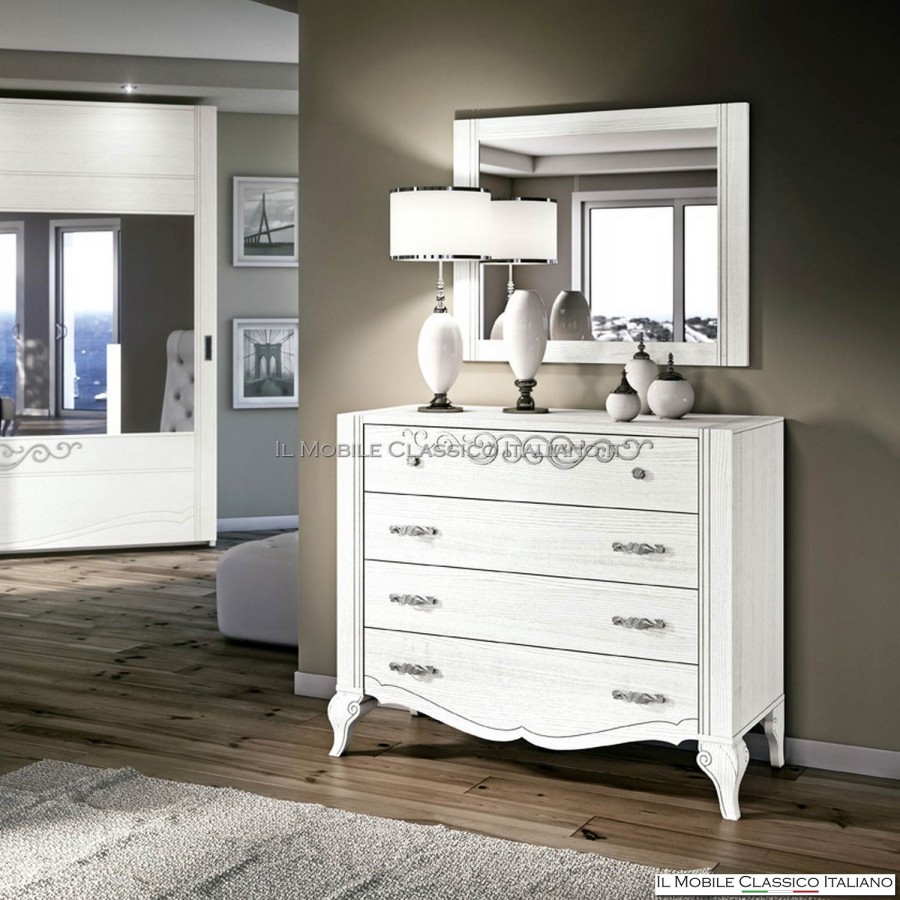 Comò 4 cassetti con decoro art. 4620 Comò 4 cassetti con decoro art. 4620