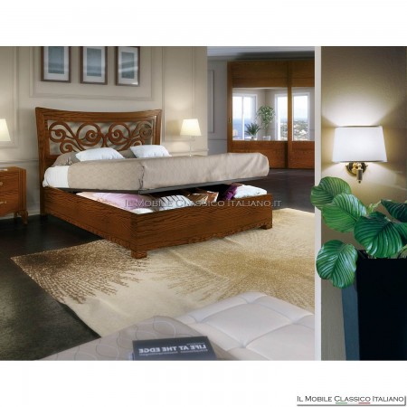 Geformtes Bett mit Gitter und Bettrahmen Art.-Nr. 4649/160