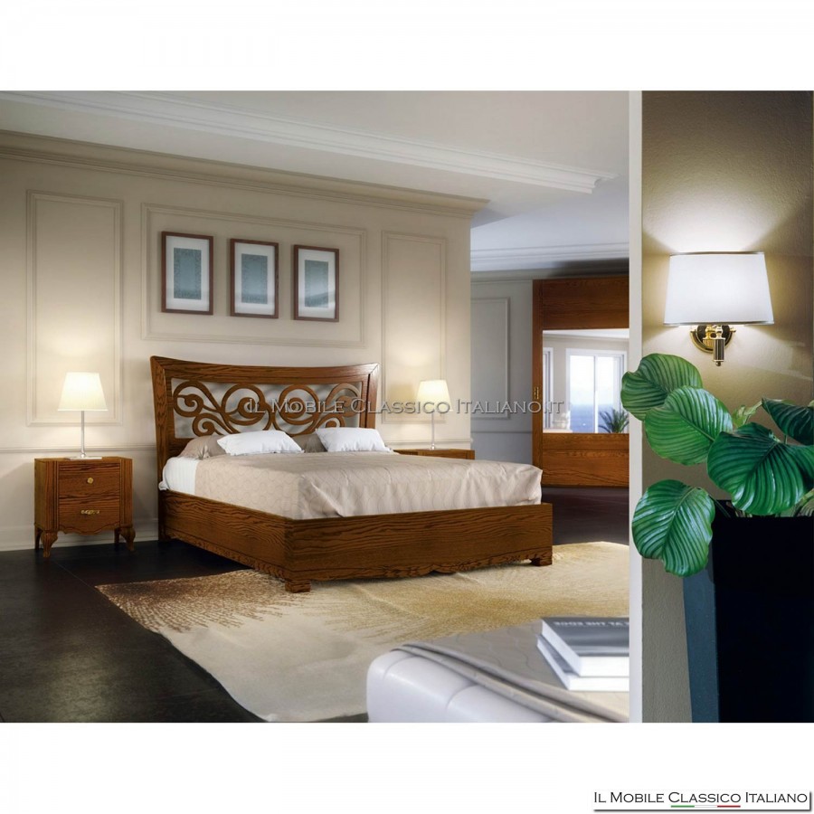 Shaped bed with grid and bed frame art. 4648/180 Shaped bed with grid and bed frame art. 4648/180