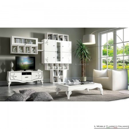 Composition 2 showcases 4 doors 1 base 3 drawers with decoration art. 4533