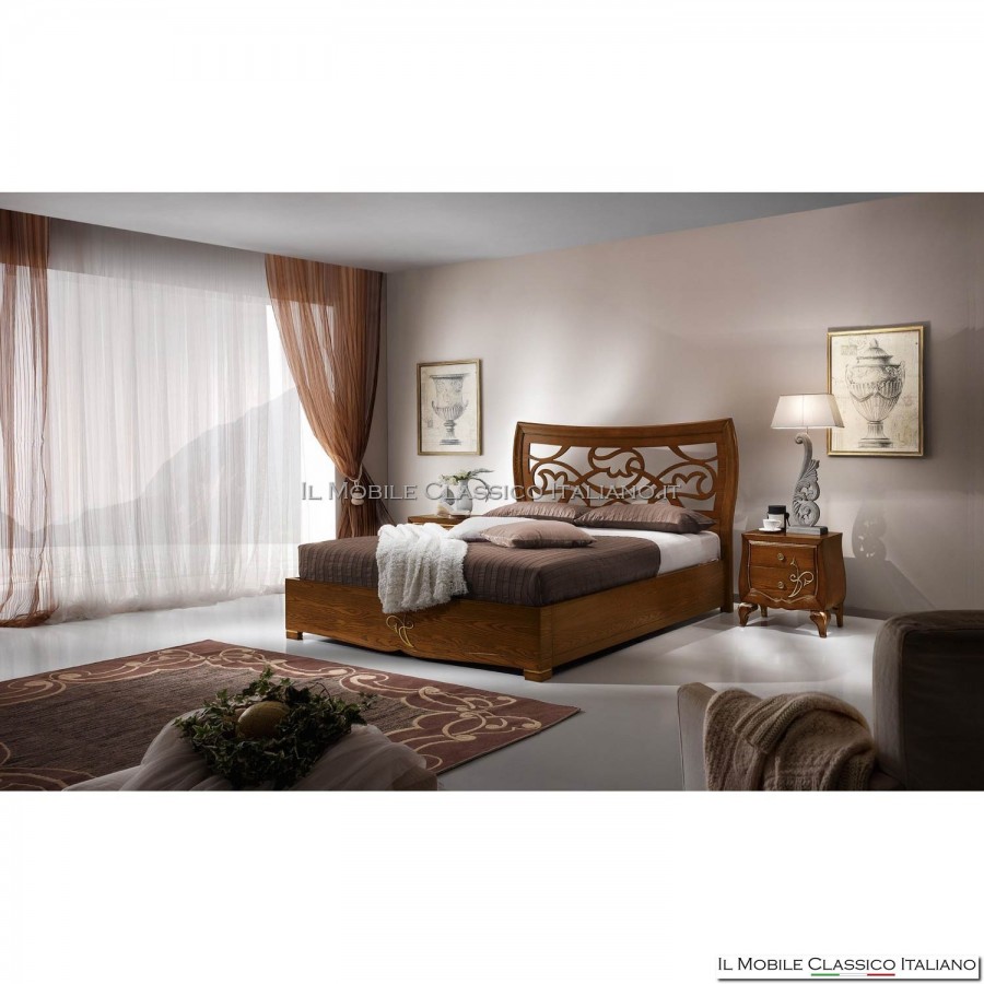 Shaped bed with grid and bed frame art. 4588/180 Shaped bed with grid and bed frame art. 4588/180