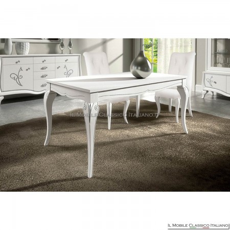 Mesa extensible rectangular con 2 extensiones internas art. 4502