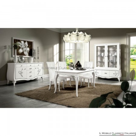 Rectangular extendable table with 2 internal extensions art. 4502
