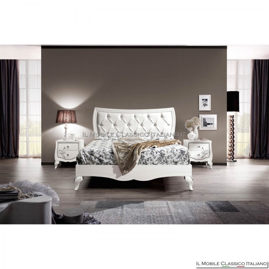 Shaped bed with capitonè padding art. 4556/180 Shaped bed with capitonè padding art. 4556/180