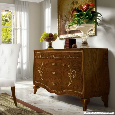 Credenza 2 ante con decoro 6 cassetti art. 4510