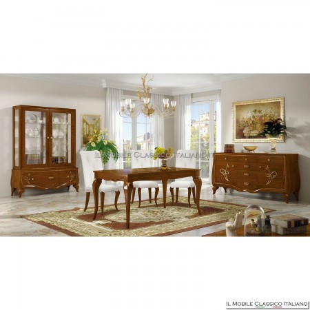 Table extensible rectangulaire avec 2 rallonges internes art. 4511