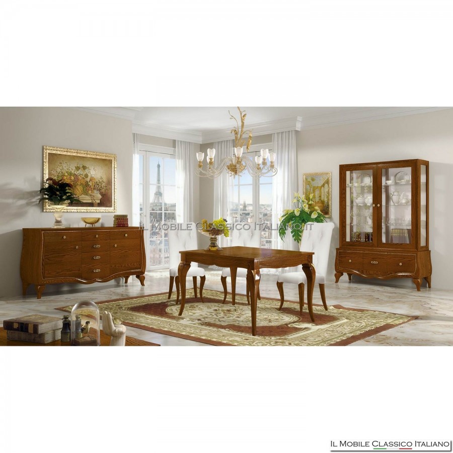 Showcase 2 doors with 3 smooth drawers art. 4517