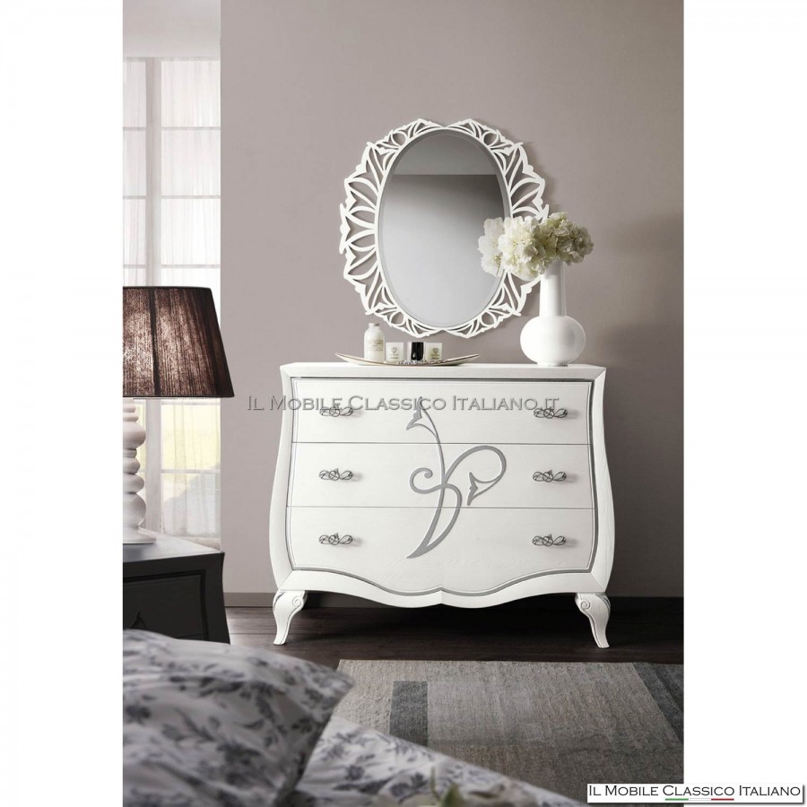 Comò 3 cassetti con decoro art. 4545 Comò 3 cassetti con decoro art. 4545