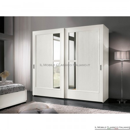 Moderne Garderobe in weiß lackierter Asche - Il Mobile Classico