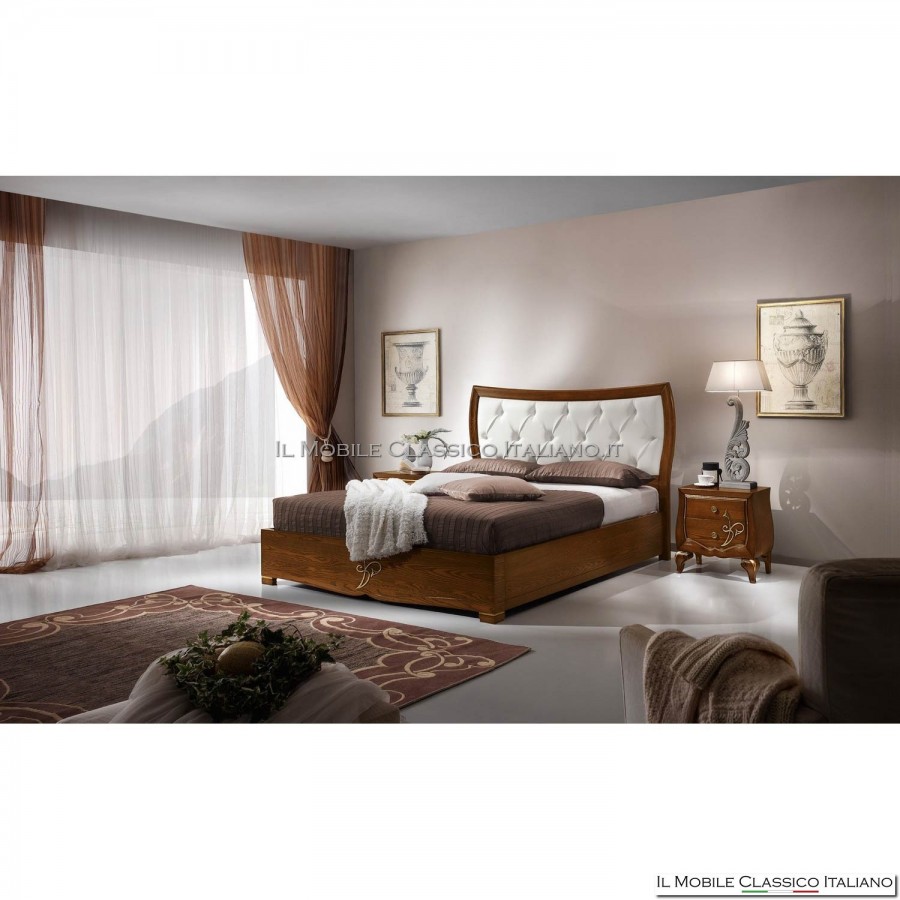 Letto sagomato con imbottitura capitonè art. 4586/180