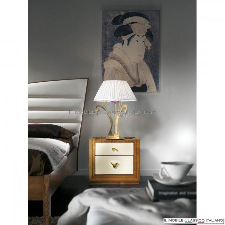 2-drawer bedside table in ash art. 4076