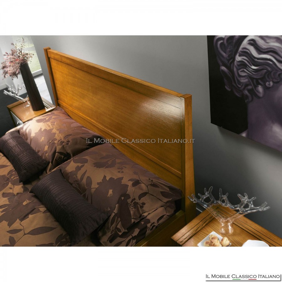 Bed with wooden head and bed frame art. 4073/180 Bed with wooden head and bed frame art. 4073/180
