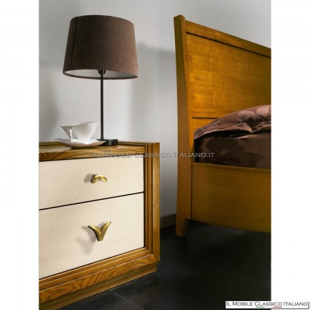 Bett mit Kopfteil aus Holz und Bettgestell Art.-Nr. 4073/160