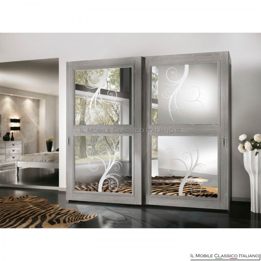 Kleiderschrank, Kleiderschrank mit 2 Schiebetüren Art. 4050/280